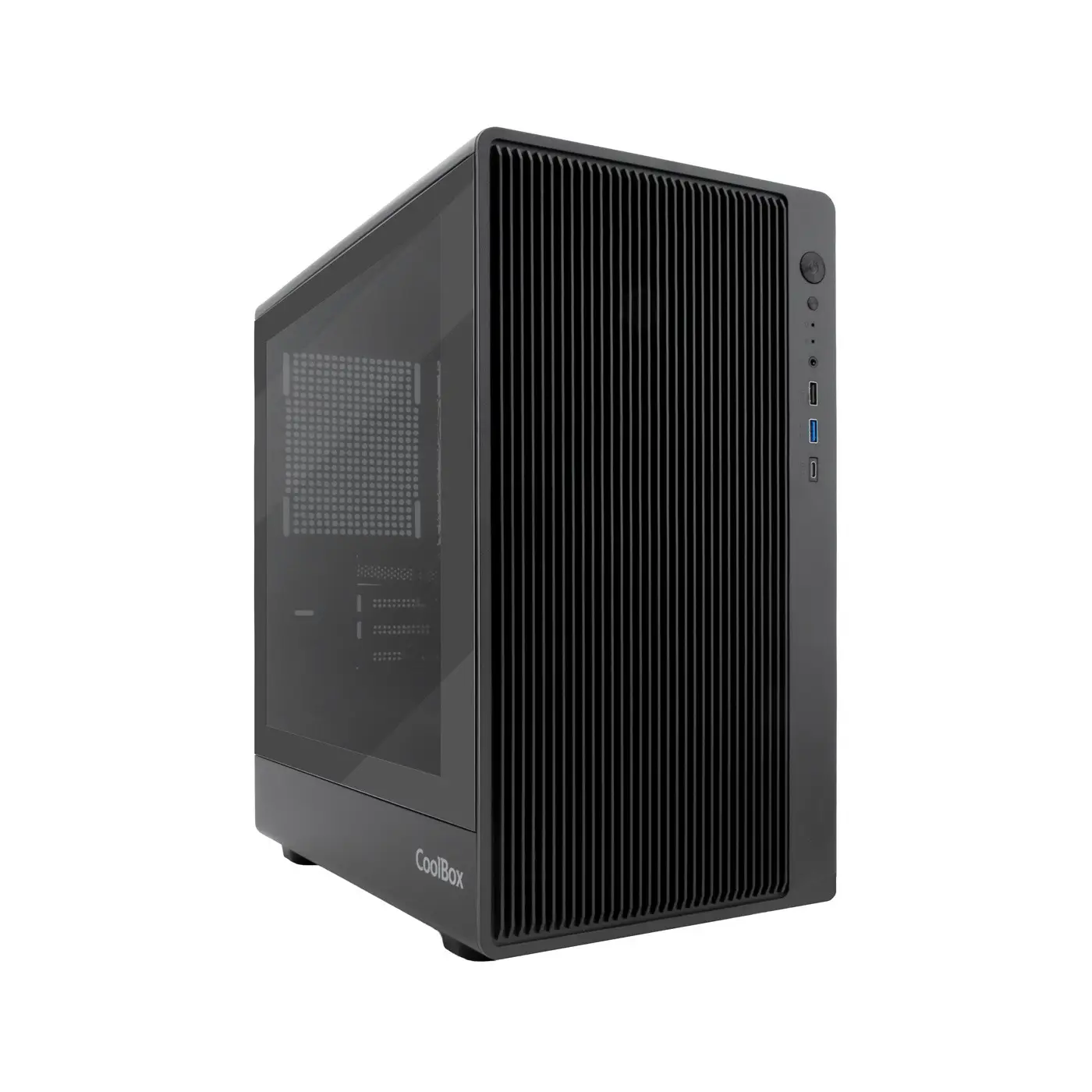GAMING CAJA MATX GM350 DARKFACE USB-C 3.2 GEN1 CRISTAL AHUMADO