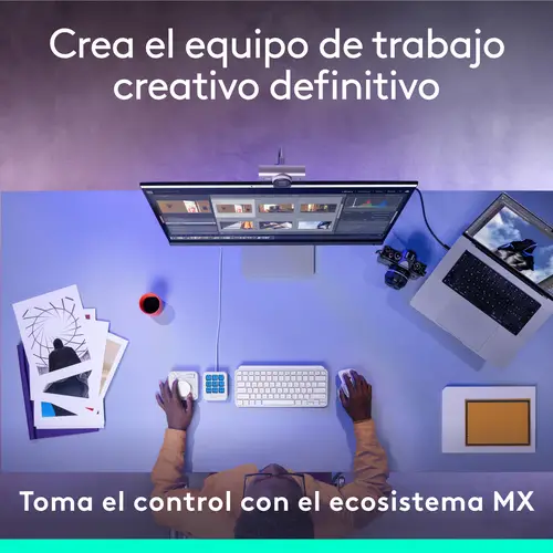 MX Creative Console, keypad programable con 9 teclas LCD personalizables y dial de control para diseño gráfico, edición de vídeo, fotografía, uso con Adobe, Zoom, Spotify, etc. Color Gris - Imagen 9