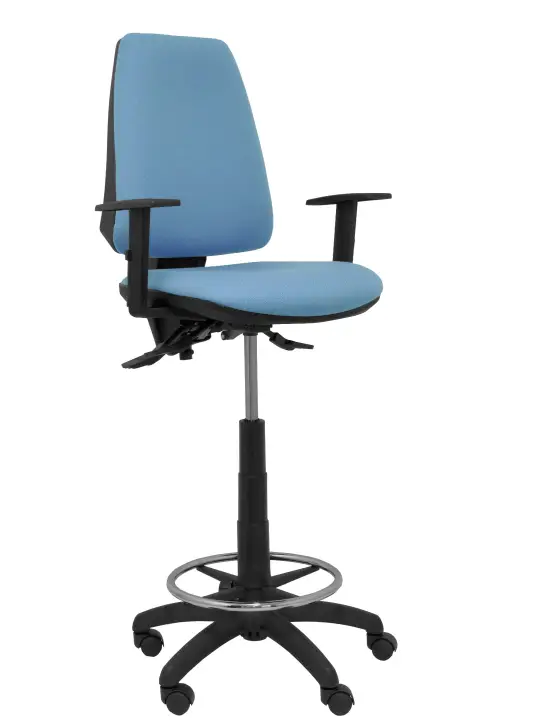 Taburete Elche S bali azul cielo brazos regulables