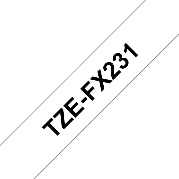 TZE-FX231 cinta para impresora de etiquetas Negro sobre blanco TZ