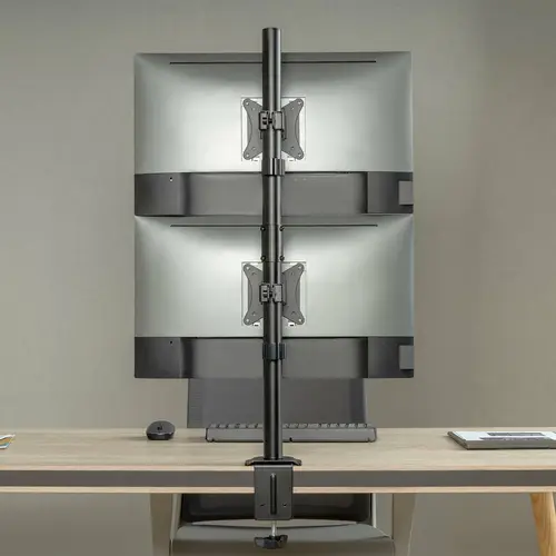 Soporte de mesa eco giratorio e inclinable para 2 Monitor/TV 9kg de 17-32, Negro - Imagen 4
