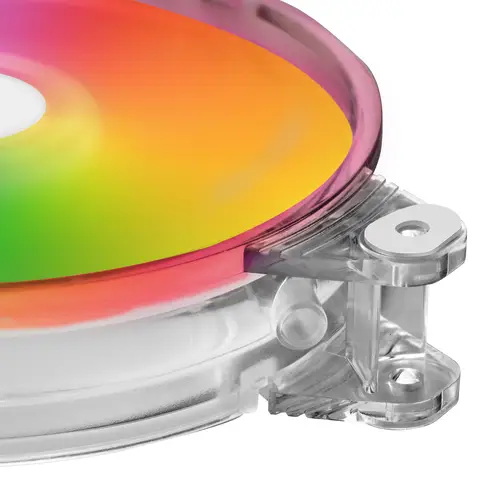 MFD, Ventilador de PC 120mm RGB, Ultrasilencioso 14dB, Molex, Transparente - Imagen 3
