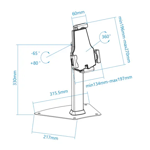 TQTDS0811 soporte de seguridad para tabletas 26,7 cm (10.5") Negro - Imagen 10