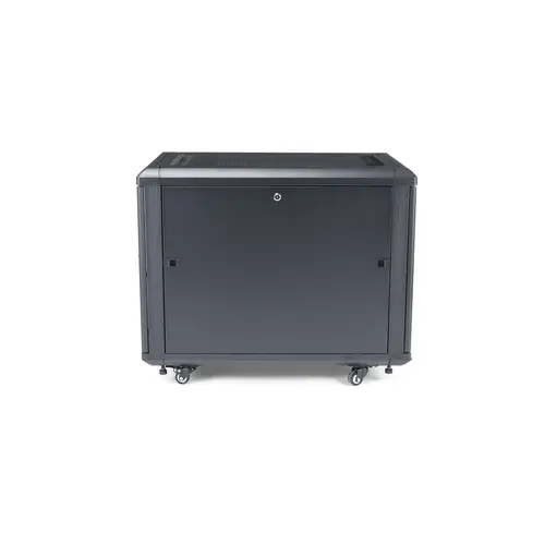 Armario Rack para Servidores 12U 19" 4 Columnas - Rack de Servidores con Cerradura y Seguro - Rack con Ruedas y Carriles de Montaje Ajustables para Equipo de Red - Imagen 3