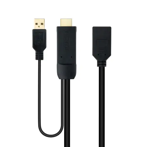 Conversor HDMI 2.0 a DisplayPort V1.2 Negro, 20 cm - Imagen 2