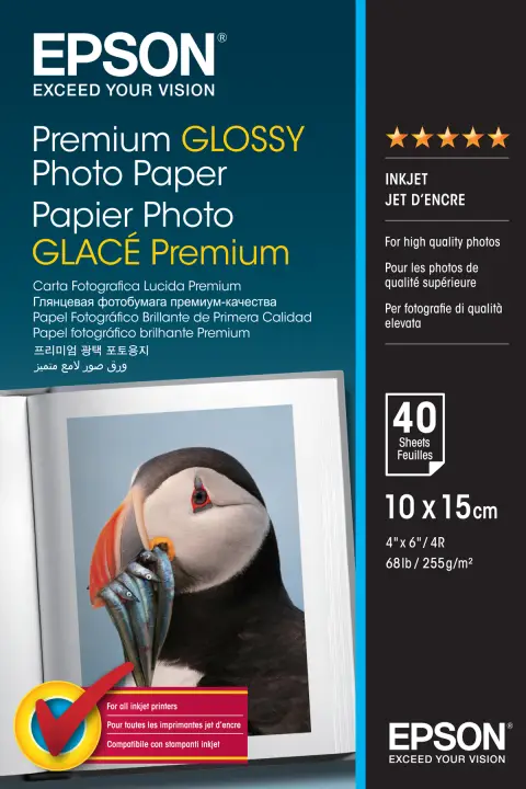 Premium Glossy Photo Paper - 10x15cm - 40 Hojas