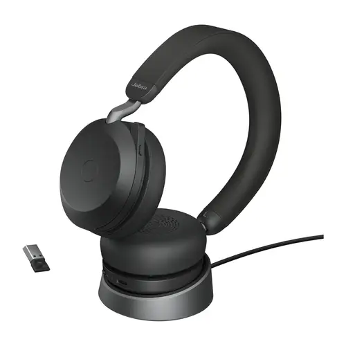 Evolve2 75 Auriculares Inalámbrico y alámbrico Diadema Oficina/Centro de llamadas Bluetooth Base de carga Negro - Imagen 4