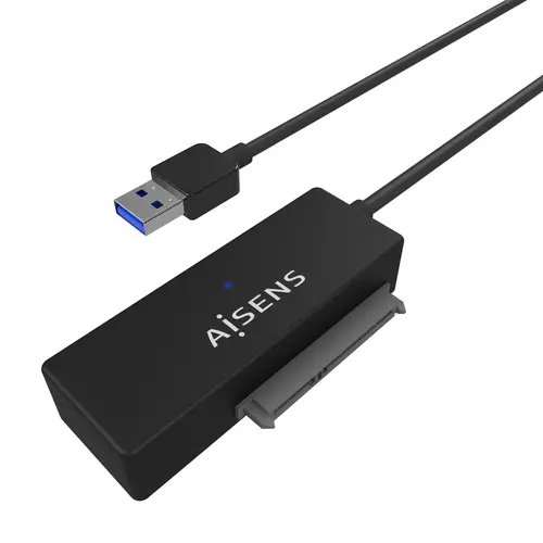 Adaptador ASE-35A01B SATA a USB-A USB 3.0/USB3.1 GEN1 para Discos Duros 2.5? y 3.5? con Alimentador, Negro - Imagen 2