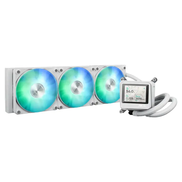 MAX Gaming LC 360 ARGB LCD White Edition Procesador Sistema de refrigeración líquida todo en uno 12 cm Blanco