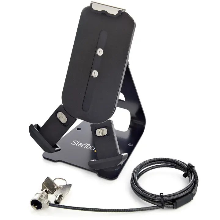Soporte Seguro para Tablet con Cable de Seguridad con Candado K-Slot - Base para Tablets de 7,9 a 13 Pulgadas - Soporte Universal Ajustable de Sobremesa para Tablet - Soporte Antirrobo