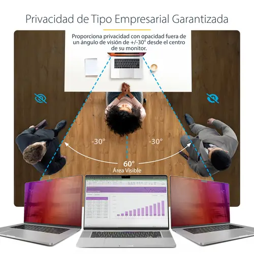 Filtro de Privacidad Dorado para MacBook Pro 21/23 de 16in - con Privacidad Mejorada - Protector de Pantalla de Doble Cara - +/- 30 Grados - Imagen 8