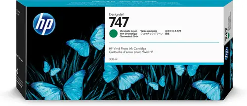 Cartucho de tinta verde cromática DesignJet 747 de 300 ml - Imagen 1