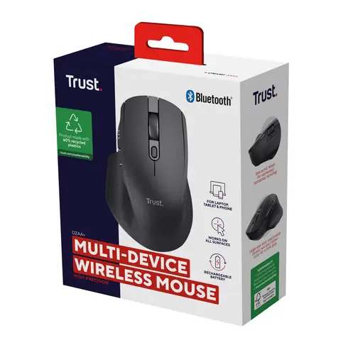 Ozaa+ ratón Oficina mano derecha RF Wireless + Bluetooth Óptico 3200 DPI - Imagen 7