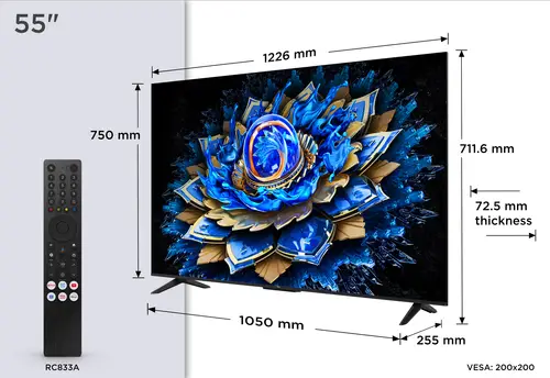 T69C 55T69C Televisor 139,7 cm (55") 4K Ultra HD Smart TV Wifi Negro 350 cd / m² - Imagen 4