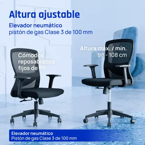 EN1335 Asiento acolchado Respaldo de malla - Imagen 8