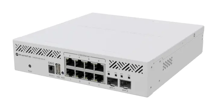 CRS310-8G+2S+IN: L3 Smart Switch Gestionado 2.5G Ethernet (100/1000/2500) Energía sobre Ethernet (PoE) 1U Blanco