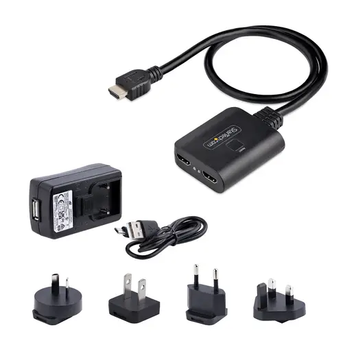 Divisor HDMI de 2 Puertos - Multiplicador HDMI 2.0 de 2 Puertos 4K60 - Splitter HDMI 2 Puertos de Entrada 1 de Salida - HDR/HDCP con Cable HDMI Incorporado de 50cm - Imagen 6