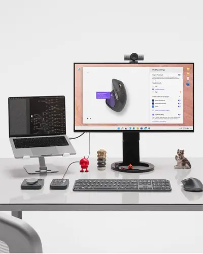MX Master 4, ratón inalámbrico ergonómico con respuesta háptica avanzada, desplazamiento ultrarrápido, carga USB-C, Bluetooth, Windows, macOS grafito - Imagen 11