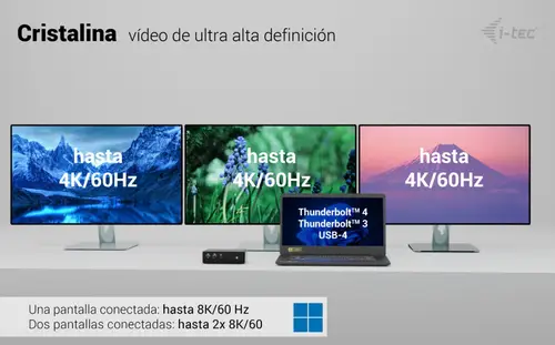 Thunderbolt5 Quattro Display Docking Station, 5x USB, 2.5 GLAN + Power Delivery 140W - Imagen 8