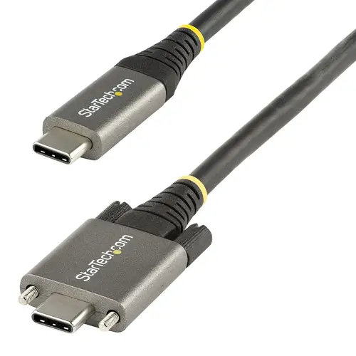 Cable 50cm USB-C con Tornillos Laterales de Fijación - 10Gbps - Cable USB Tipo C USB 3.2 Gen 2 - con Carga por Entrega Alimentación PD de 100W (5A), Modo Alt DP - Imagen 1