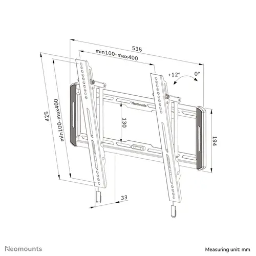 WL35-550BL14 Soporte de pared para TV 32-75" - inclinable - fácil montaje - Imagen 20