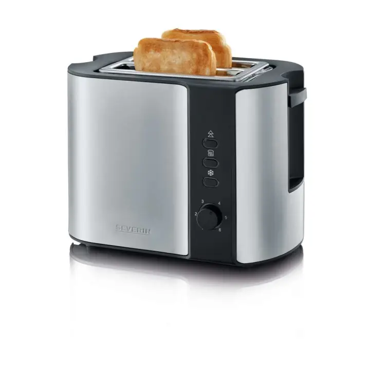 2589 2 rebanada(s) 800 W Negro, Acero inoxidable