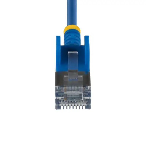 Cable Ethernet CAT6a Ultra Delgado de 30cm Azul - Cable de Red Snagless RJ45 FTP con Alambre de Cobre Puro 34AWG - Latiguillo de Red - Probado con Canal Fluke - Imagen 4