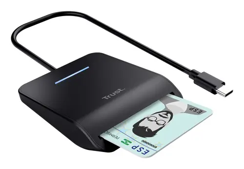 Primo lector de tarjeta inteligente Interior USB USB Tipo C Negro - Imagen 4
