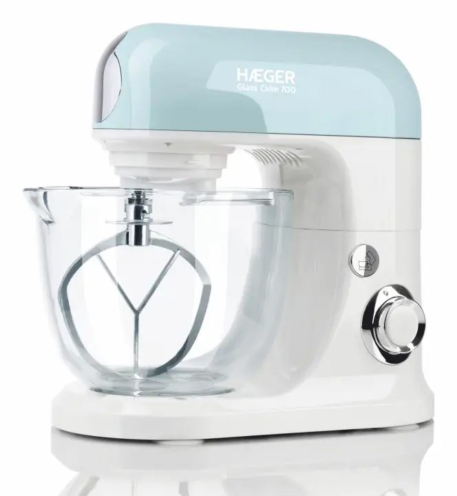 Glass Cake 700 Batidora de varillas 700 W Color aguamarina, Blanc..