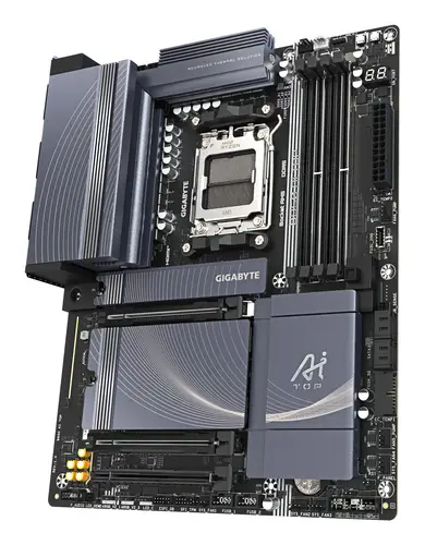 B850 AI TOP Placa Base - Procesadores AMD Ryzen Serie 9000, 16+2+2 fases VRM digitales, hasta 8600MHz DDR5 (OC), 2xPCIe 5.0 + 1xPCIe 4.0 M.2, LAN 10GbE, WIFI 7, USB 3.2 Gen 2x2 - Imagen 4