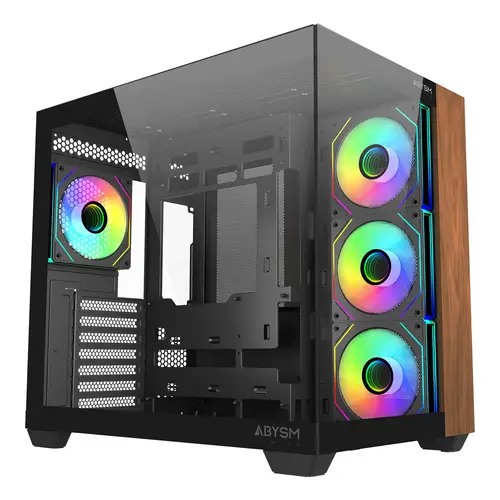 Caja ATX Danube Sava Nature 285B Black - Imagen 2