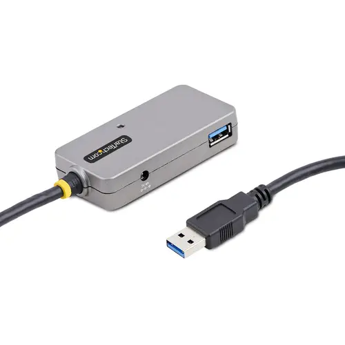 U01043-USB-EXTENDER hub de interfaz USB 3.2 Gen 1 (3.1 Gen 1) Type-A 5000 Mbit/s Negro, Plata - Imagen 2