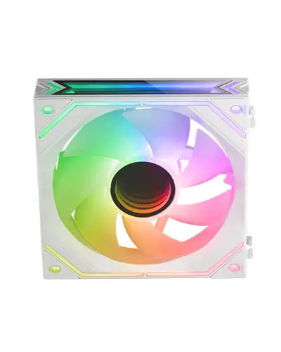 MF-LINKFINITY Blanco, Ventilador Modular PWM 120mm, Sistema de Conexión LINKFINITY, Iluminación Infinity Mirror ARGB 360º, Ultra-silencioso 12dB - Imagen 1
