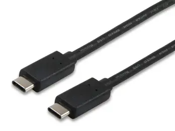 12834207 Cable USB 3.2 Gen1 C a C M/M, 1,0m, PD 60W, 5Gbps, Negro
