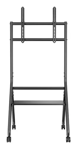 Soporte de suelo eco con rueda, 1 bandeja para pantalla interactiva/TV 80kg de 37-86, Negro - Imagen 2
