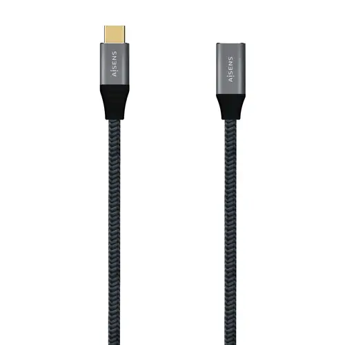 Cable USB 3.2 Gen2X2 Aluminio 20Gbps 5A 100W, Tipo USB-C/M-USB-C/H, Gris, 1.0M - Imagen 1