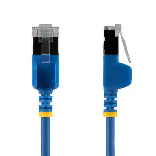 Cable Ethernet CAT6a Ultra Delgado de 3m Azul - Cable de Red Snagless RJ45 FTP con Alambre de Cobre Puro 34AWG - Latiguillo de Red - Probado con Canal Fluke - Imagen 2