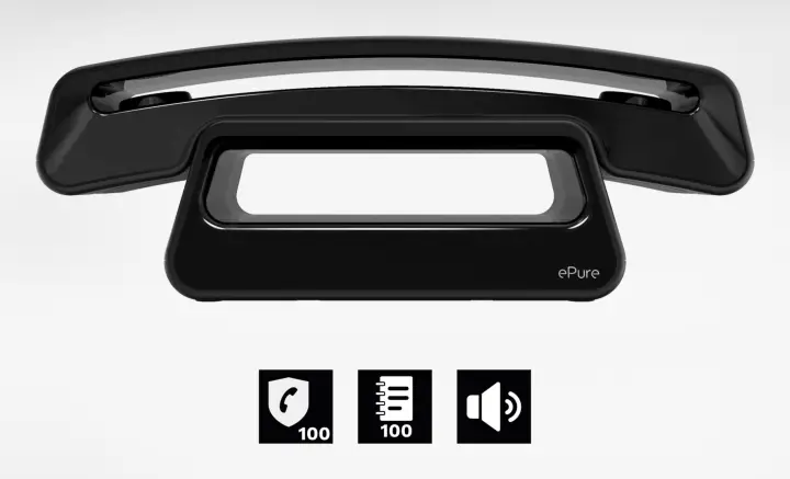 ePure#3 Iconic Teléfono DECT Identificador de llamadas Negro