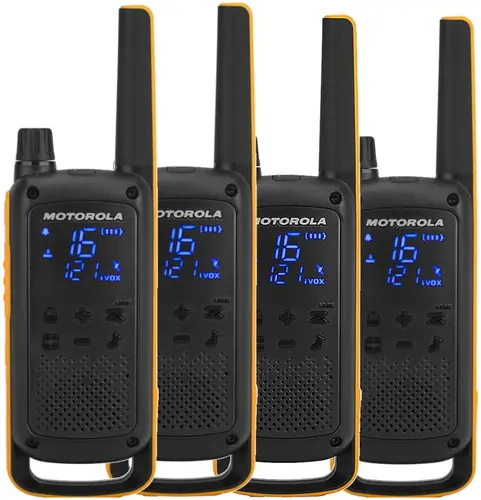 Talkabout T82 Extreme Quad Pack two-way radios 16 canales Negro, Naranja - Imagen 1