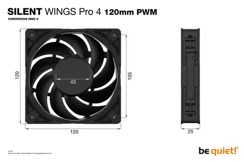 SILENT WINGS PRO 4 | 120mm PWM Carcasa del ordenador Ventilador 12 cm Negro 1 pieza(s) - Imagen 6