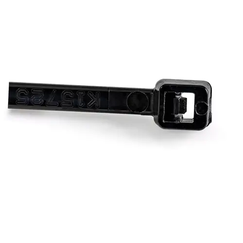 Bridas de 15cm para cables - 3 mm de ancho, 39 mm de diámetro, soportan 18 kg de tensión, de nylon, cierre automático y punta curva, 94V-2/UL, paquete de 1000 - negras - Imagen 2