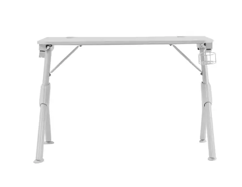 MGD, Mesa Ergonómica Gaming, Soporte Auriculares y Bebidas, Escritorio PC, 110x60cm, Blanco - Imagen 6