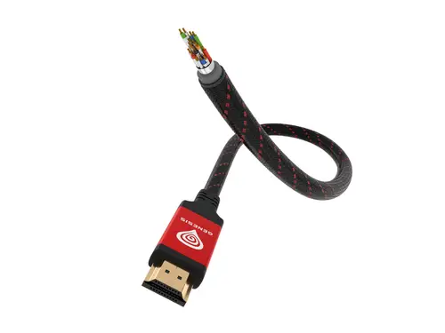 NKA-0787 cable HDMI 3 m HDMI tipo A (Estándar) Negro, Rojo - Imagen 2