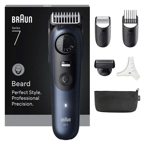 BeardTrimmer 7 BT7520 Batería 40 2 cm Mojado y seco Negro, Azul - Imagen 1