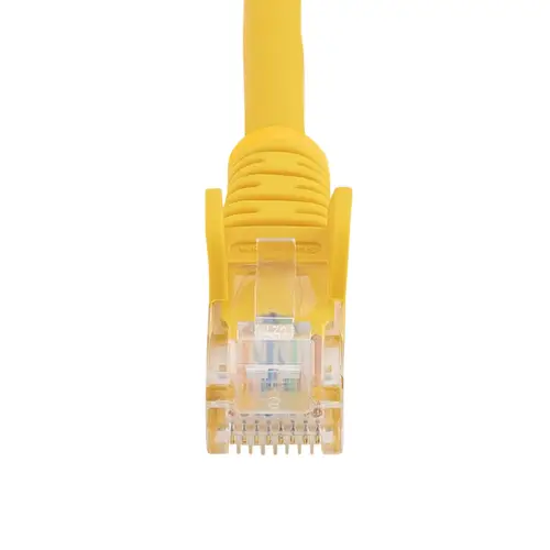 Cable de 1m Amarillo de Red Fast Ethernet Cat5e RJ45 sin Enganche - Cable Patch Snagless - Imagen 4