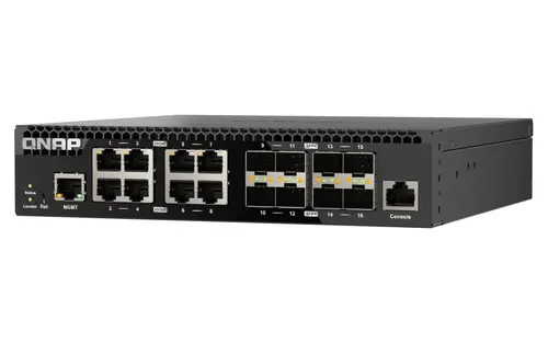 QSW-M3216R-8S8T switch Gestionado L2/L3 10G Ethernet (100/1000/10000) 1U Negro - Imagen 4