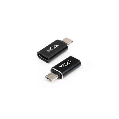 Adaptador Micro USB a USB-C, Micro B/M- USB-C/H, Negro - Imagen 1