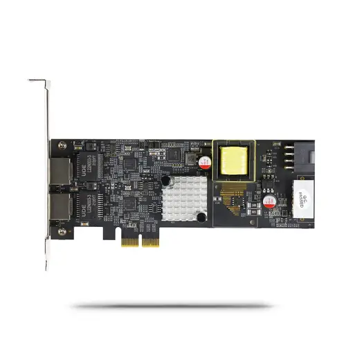 Tarjeta de Red Ethernet PCIe de 2 Puertos PoE de 2,5Gb - Tarjeta de Red NBASE-T - Adaptador LAN PCI Express - Intel I225-V Doble - PoE+ - 802.3af/at - Alimentado por LP4/PCIe de 8 Pines - Imagen 5