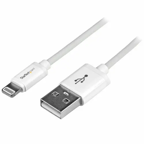 Cable 1m Lightning 8 Pin a USB A 2.0 para Apple iPod iPhone 5 iPad - Blanco - Imagen 3