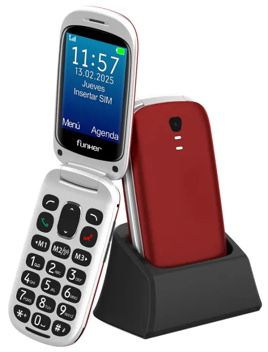 E300 Max Audio 3 4G  Teléfono con tapa  Rojo